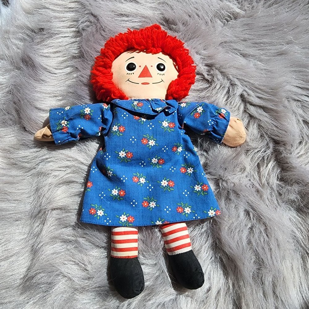 Playskool 1987 vintage‎ 12" Raggedy Ann cloth doll